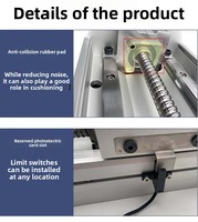 Table de glissement à vis en aluminium AMT, rail de guidage linéaire, haute précision, haute vitesse, moteur 200W, vis à billes 16mm, modèle CNC