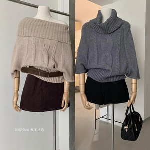 Maglione caldo <span class=keywords><strong>senza</strong></span> <span class=keywords><strong>maniche</strong></span> a collo alto in <span class=keywords><strong>maglia</strong></span> a trecce, stile coreano per l'autunno, vestibilità comoda e spessa - Product Image 3