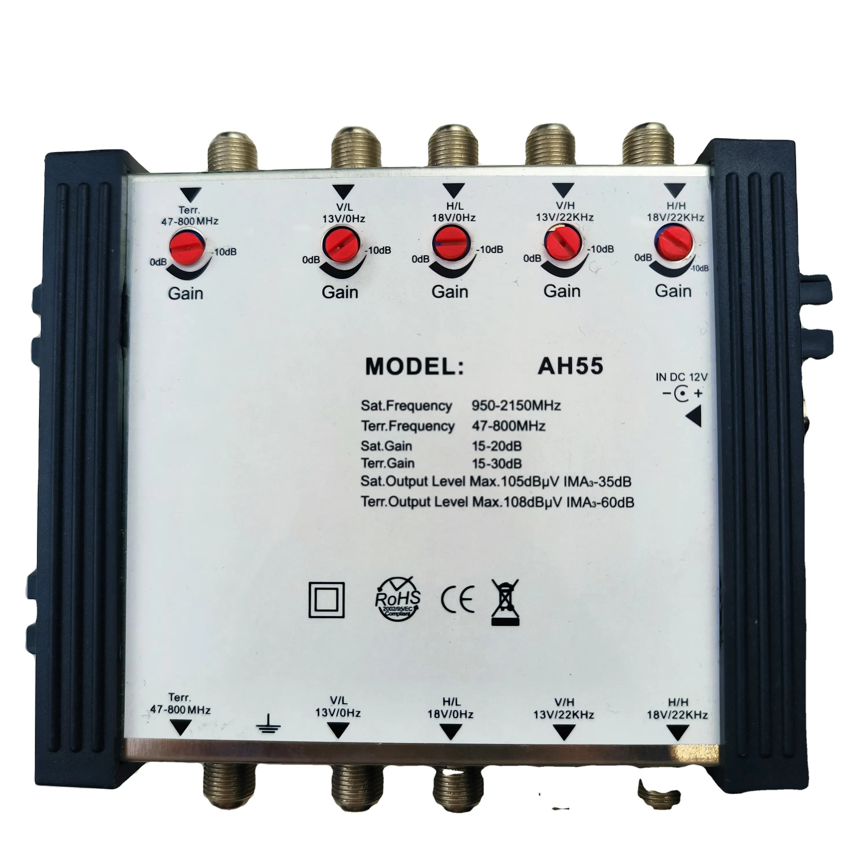 High Quality 5X5 Amplifier Digital Gain Adjustable Metal Casing Satellite Amplifier