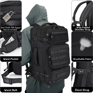 Mochila de Viaje para Hombre de 40L con Puerto de Carga USB, Resistente al Agua, Convertible en Bolsa de Lona - Product Image 4
