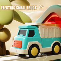 Gran oferta, rompecabezas de riel DIY, juego de pista de carreras con ranura eléctrica, modelo educativo para niños, coches de bosque de ciudad ensamblados por juguetes para niños