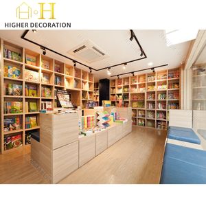 Современный книжный магазин дизайн полки розничный книжный магазин витрина на заказ школьная библиотека витрина - Product Image 4