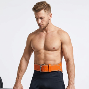 SAAR INDUSTRIES Heavy Duty Adjustable Cowhide Leather Weightlifting <b>Belt</b> with Non-Slip Buckle for Weightlifting & Gym Training - Product Image 1