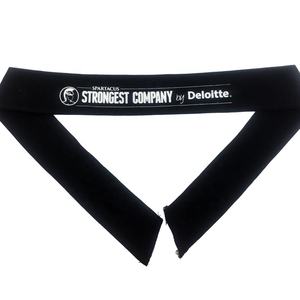 Bandeau de sport japonais en coton noir doux personnalisé, bandeau pour homme avec logo - Product Image 2