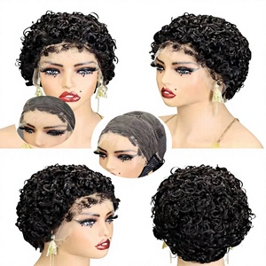 Promotion 52.5$ Letsfly <b>HD</b> Chioma 13x4 Hair <b>Wig</b> with Baby Hair Short Pixie Cut Natural Human Hair <b>Wig</b> <b>Wholesales</b> - Product Image 4