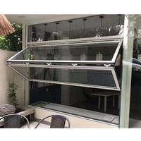 Fenêtre coulissante et pliante verticale moderne en verre (fenêtre pliante en aluminium) pour usage résidentiel et commercial