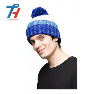 Dernière Conception Modèle <span class=keywords><strong>de</strong></span> Tricot Gratuit Chapeaux <span class=keywords><strong>De</strong></span> Manchette En Tricot Avec Pompon - Product Image 1