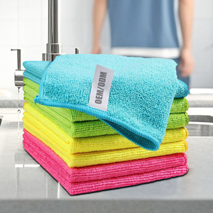 ベストセラー万能クリーニングディッシュタオル再利用可能なマイクロファイバーセレニング布カラフルな速乾性ぼろ - Product Image 3