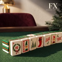Jeu de Mahjong Moderne en Acrylique FX, Style Américain, Jeu de Table pour Adultes, Réunions Familiales et Cadeau