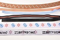Fabricants de bandes élastiques en nylon avec logo personnalisé vente en gros Ceinture élastique noire gaufrée en polyester doux tricoté Bande élastique tressée