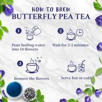 Thé instantané de fleurs de pois papillon Matcha bleu sain, colorant alimentaire naturel, sans caféine, pour smoothies et boissons