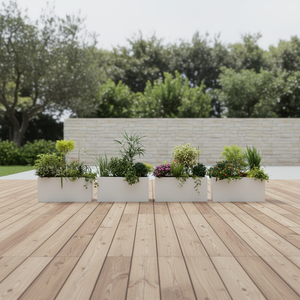 Jardinera Metálica Rectangular Plegable para Exteriores, Maceta de Metal para Jardín, Maceta de Acero con Autorriego - Product Image 1