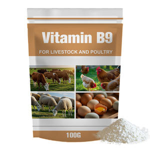 Venta al por mayor vitamina B9 en polvo ácido fólico para ganado y aves de corral grado alimenticio potenciador de nutrición a granel de animales - Product Image 1