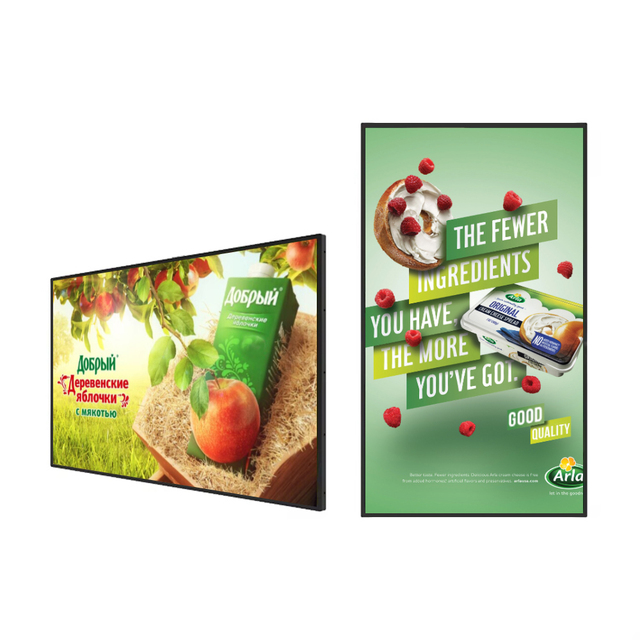 32-85 Inch Wall-mounted Digital Signage LCD Display with Animation Support 4K Resolution Video Wall Advertising Screen