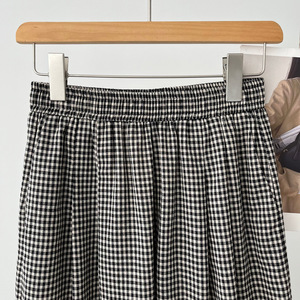 <span class=keywords><strong>กางเกง</strong></span>ขายาวทรงหลวมสไตล์ญี่ปุ่น<span class=keywords><strong>ลาย</strong></span>ตาราง  ผ้าฝ้าย 100% ระบายอากาศได้ดี  จับจีบด้านหน้า  เอวยางยืด  สำหรับผู้หญิง - Product Image 3