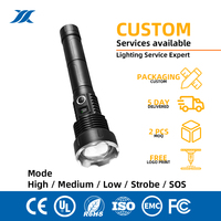 Lampes de poche tactiques étanches 40W, lampe torche puissante rechargeable, lampe de poche LED rechargeable