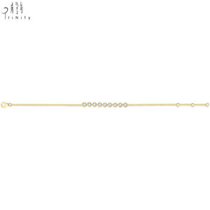 ซัพพลายเออร์ฮ่องกง ขายส่ง กำไลข้อมือทองคำแท้ 18K ดีไซน์ทันสมัย ประดับเพชรแท้ ปรับขนาดได้ สำหรับผู้หญิง สวมใส่ได้ทุกวัน - Product Image 2