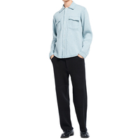 Vente en gros polo souple de printemps vintage personnalisé léger en jean denim cardigan unisexe en jersey de coton pour femme
