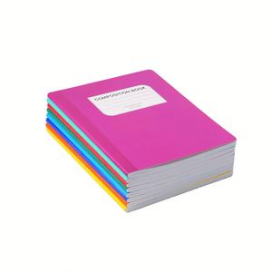 Cuaderno de ejercicios escolares con margen rojo, cuadrícula de matemáticas, líneas rayadas, costura personalizada, multicolor, tamaños A4, A5, B5, para oficina - Product Image 1