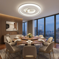 Plafonnier d'intérieur élégant avec éclairage LED artistique naturel, 3 couleurs changeantes pour chambre principale, bureau, luminaire à éclairage chaud