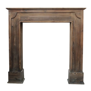 Mộc Mạc Phong Cách Châu Âu freestanding lò sưởi mantel cổ điển đau khổ gỗ trong nhà phòng khách trang trí mantel Surround - Product Image 2