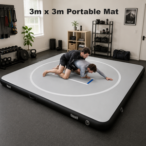<span class=keywords><strong>Tapis</strong></span> <span class=keywords><strong>de</strong></span> lutte <span class=keywords><strong>gonflable</strong></span> compact et portable avec technologie Drop Stitch, taille 3x3m, pompe et sac <span class=keywords><strong>de</strong></span> transport inclus, <span class=keywords><strong>tapis</strong></span> <span class=keywords><strong>de</strong></span> BJJ pour entraînement personnel à domicile - Product Image 1