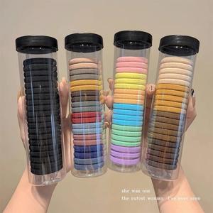 Lot de 20 élastiques à cheveux en tissu, sans couture, très élastiques, durables, noirs, non-dommageables pour queues de cheval, pour femmes - Product Image 2