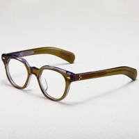 Gafas de Acetato de Alta Calidad con Lentes Transparentes en Forma de Diamante, Unisex, para Hombre y Mujer, Gafas Ópticas