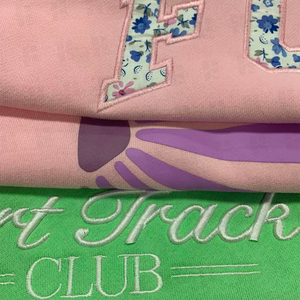 Custom New Arrival Women's Soft Brushed French Terry Sweatshirt 3D Embroidery Solid Color Drop Shoulder Mock Neck Sweatshirt - Product Image 6