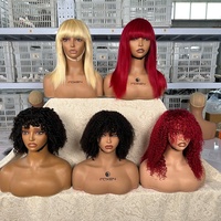 Perruques en cheveux humains en gros, cheveux vierges vietnamiens bruts avec cuticules alignées pour femmes, perruque bouclée en cheveux humains bon marché fabriquée à la machine