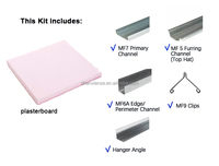 Profilé de support principal en acier MF7 pour plafond, pour la pose de plaques de plâtre Placo