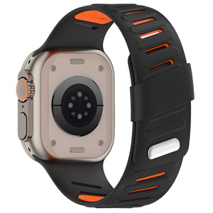 Bracelet de montre en caoutchouc respirant pour Apple Watch S10/11, compatible avec IWatch 46 mm 49 mm, bracelet en silicone souple - Product Image 2