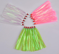 Leurres de pêche à la traîne Bucktail Teasers avec queue en Mylar Flash et jupe de traîne pour montages de flounders, leurres et leurres de pêche en eau salée, 3 couleurs