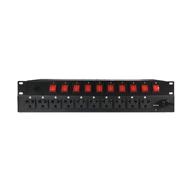 Professional 10-way High Power Equipment Power Supply Controller Independent Air Switch Power Sequencer
