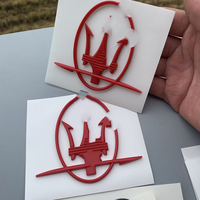 Emblème de capot Trident Maserati, insigne de garde-boue latéral, logo de lettre arrière, accessoires de décoration automobile