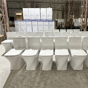 <span class=keywords><strong>Inodoro</strong></span> Cuadrado de Diseño Nuevo, Blanco, con Sifón en Forma de S, de Una Pieza, Cerámico, Sanitario, para Baño - Product Image 3