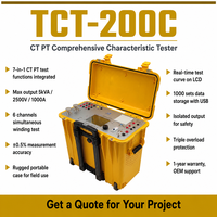 Analyseur CT PT TCT-200C 6 canaux 1000A 2500V, instruments de test électriques pour transformateurs de courant et de tension