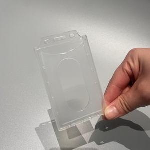 Takumi Transparent Pp <b>Card</b> Sleeve Horizontal Vertical Name Badge <b>Holder</b> Work <b>Id</b> Protective Cover Modern Simple Style - Product Image 3