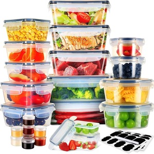 Nhựa 24 Pcs Rau Trái Cây Tươi Giữ Hộp Kín Tủ Lạnh Lưu Trữ Hộp Ăn Trưa Đa Chức Năng Thực Phẩm Lưu Trữ <span class=keywords><strong>Container</strong></span> - Product Image 2