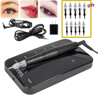 Groothandel Professionele Vibratiearme Digitale LCD Touchscreen Tattoo Machine Sets Permanente Make-up Apparaat Wenkbrauw Tattoo Pen