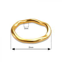 Ensemble de bagues minimalistes personnalisées pour femmes, bijoux de mode plaqués or 18 carats, en acier inoxydable, avec gravure vierge, motif vague torsadée, pour filles