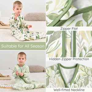 6-12 Months Long Sleeve <b>Wearable</b> <b>Blanket</b> Baby 100% Cotton 2-Way Zipper 0.5 Tog Infants Sleeping Sack - Product Image 6