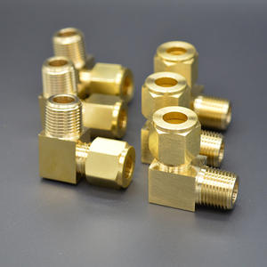 Raccords de tuyauterie en laiton épaissi à angle droit 90° de fabrication industrielle, type à pince unique, filetage conique, adaptateurs connecteurs GB3739 - Product Image 1