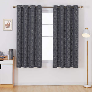 Rideaux occultants gris à œillets, 1 pièce, pour le salon, à imprimé thermique, pour fenêtre de chambre à coucher, allemagne - Product Image 2