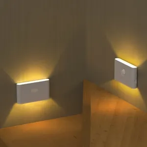 Nova instalação de patente inteligente noite Morden sensor de iluminação de parede luz noturna para exterior luz montada na parede