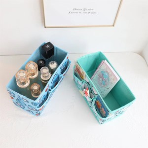 Organisateur de cosmétiques pliable multi-compartiments en tissu Oxford de style dessin animé, design Pucca Kuromi, pour rangement de bureau - Product Image 4