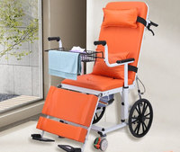 Chaise de transfert hydraulique réglable et inclinable, fauteuil roulant semi-inclinable, aide mobile pour personnes à mobilité réduite, chaise commode