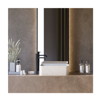 Lavabo Carré Moderne en Béton de Petite Taille Mohom pour Salle de Bain et Cuisine