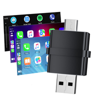 30% de Descuento en Adaptador Inalámbrico CarPlay 2 en 1 Universal, Estilo Puerta Corredera Negra, Conexión Plug and Play