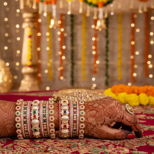 PADMAWATI <b>BANGLES</b> PRIVATE LIMITED Luxury Tungsten <b>Gold</b> Plated Multi Color Women's <b>Bangles</b> <b>Set</b> Indian Bridal Wedding Gift Party - Product Image 3